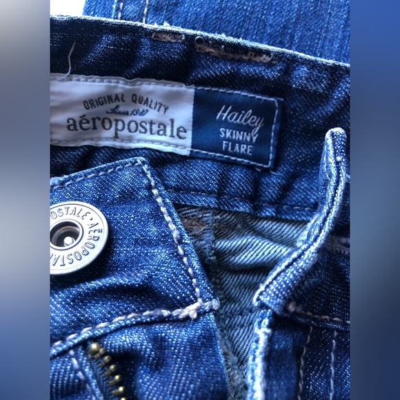 Aeropostale Hailey Skinny Flare Blue Denim Jeans - Picture 1 of 5